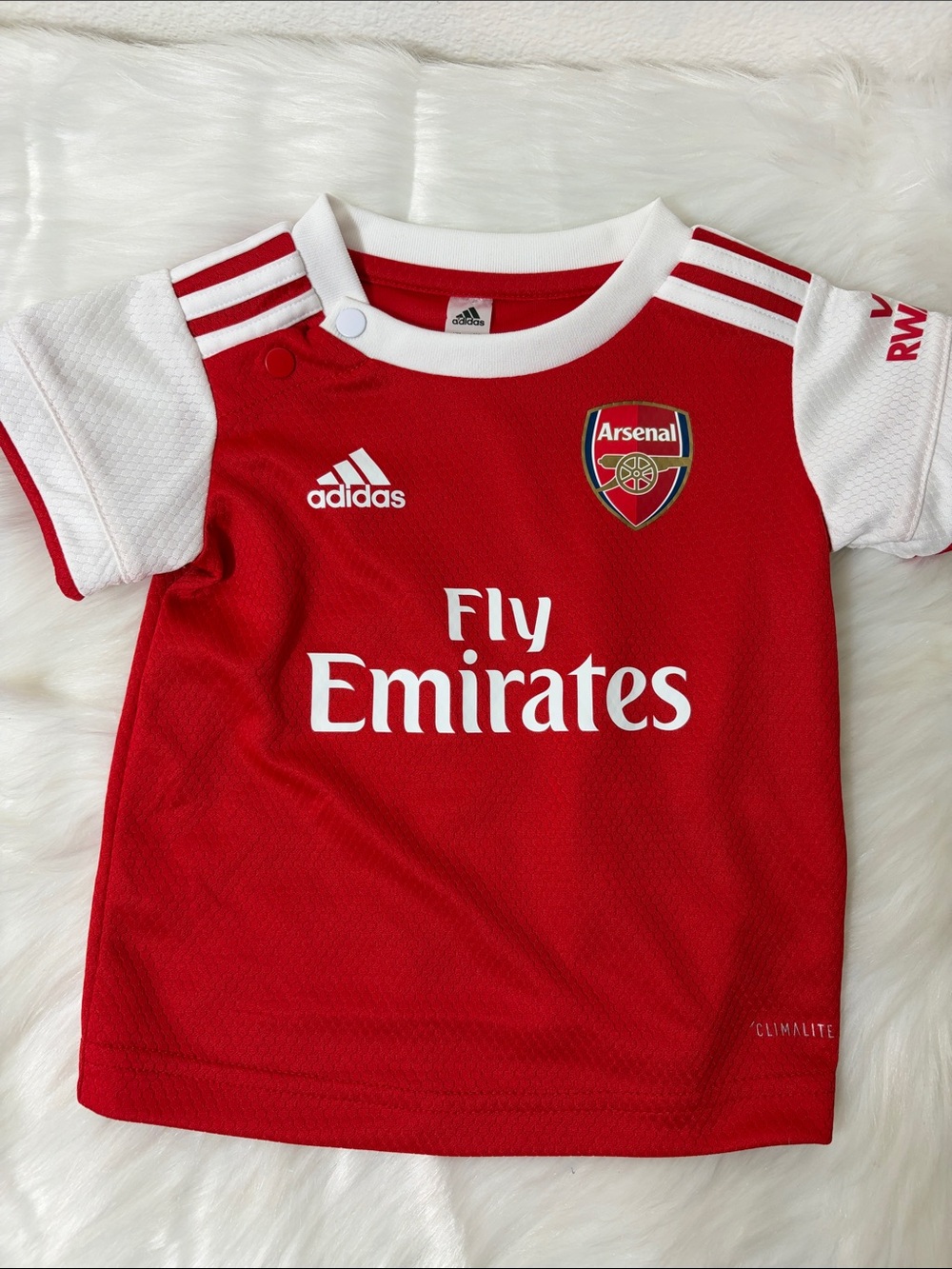 Adidas Red White Arsenal Soccer Shirt Shorts Set - Picture 2 of 7